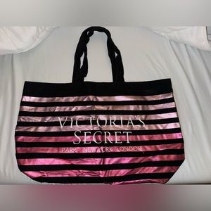 Victoria’s Secret Extra Large Pink & Black Tote Bag